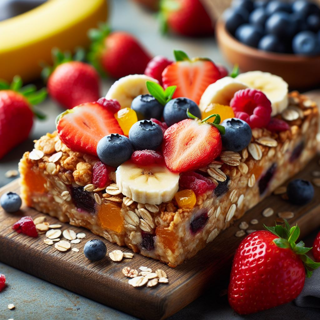 oatmeal and fruit breakfast bar